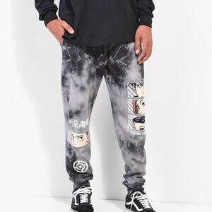 Zumiez Episode x jujutsu Kaisen Black Tie Dye Sweatpants Unisex Size Small